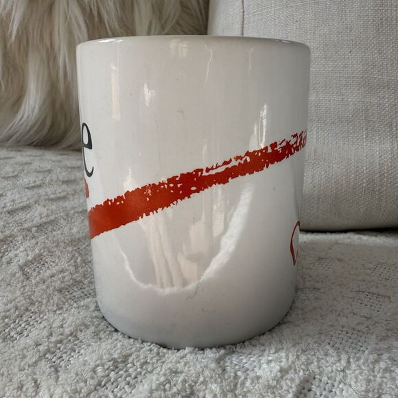 Vintage 80's Apple Employee Coffee Mug Red Brushstroke Open Apple Logo - Picture 8 of 16